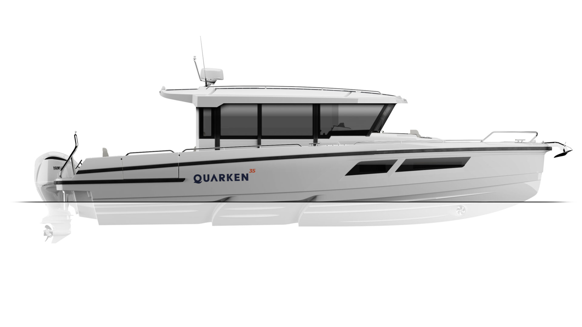 Quarken 35 Cabin Tourer side profile
